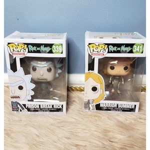 NIB POP ANIMATION RICK & MORTY PRISON BREAK & WARRIOR SUMMER #339  & #341